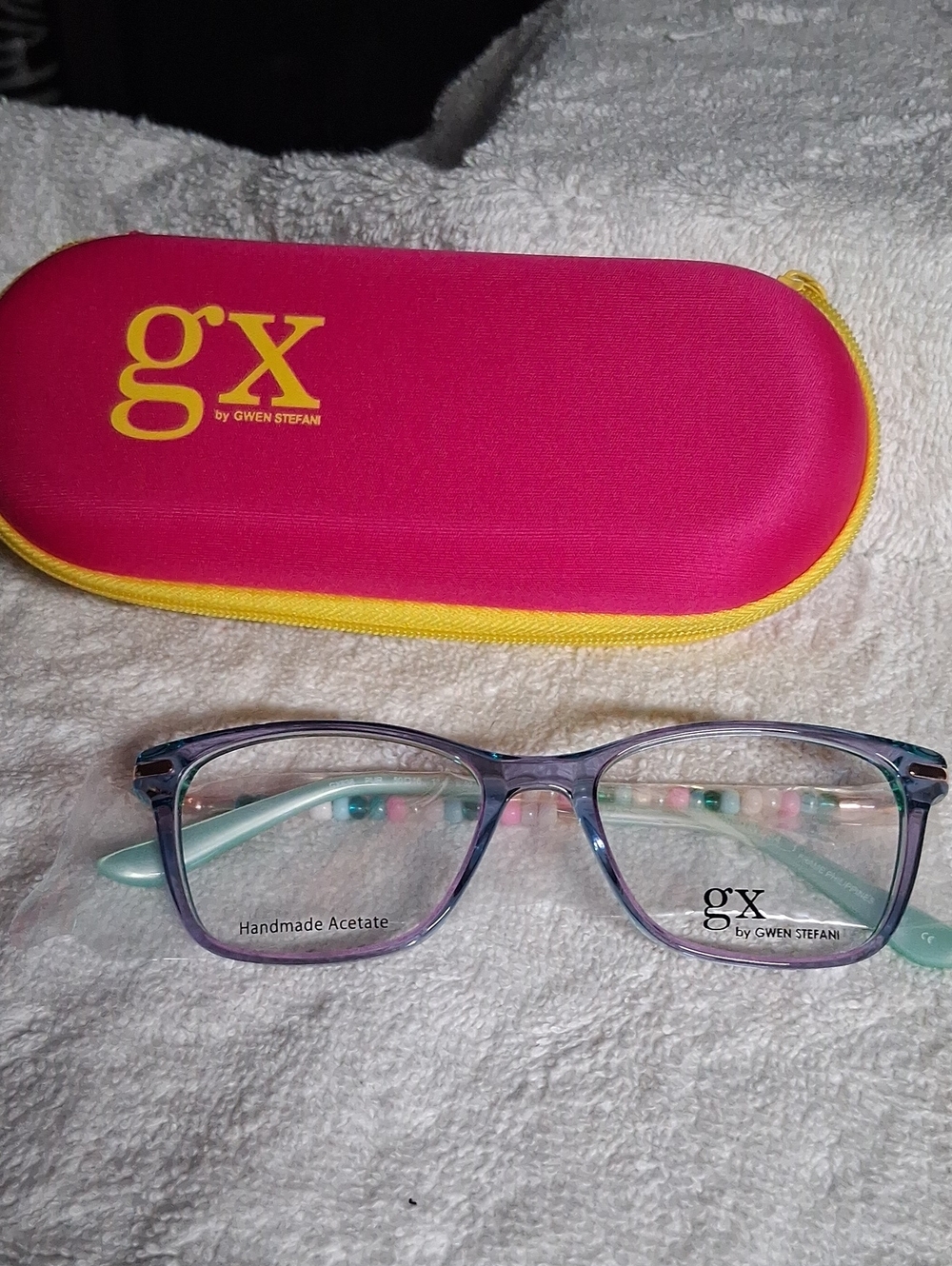 NWT Kids GX838 Gwen Stefani Purple Teal Eyeglass Frames